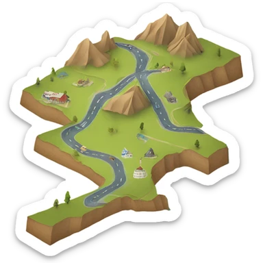 Unfolded Paper roadmap sticker