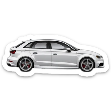 Audi s3 facelift low angle view sticker
