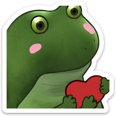 Heart eye drooling  sticker