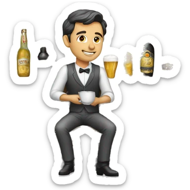 homme qui donne de l'argent a une pub sticker