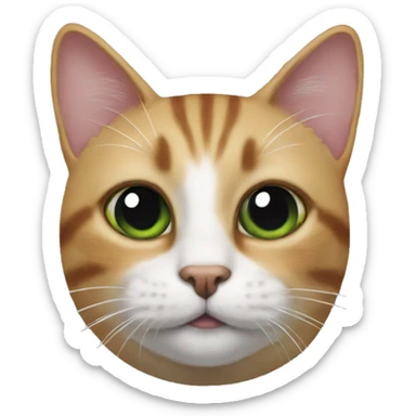 Cat with black spot on eye on rocket sticker