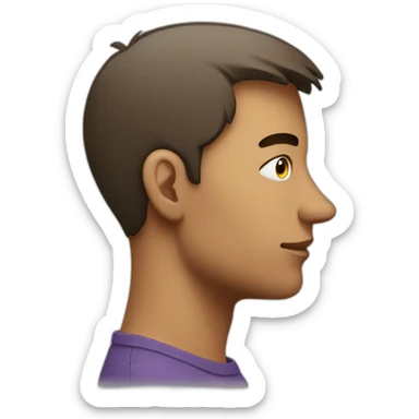 side profile with a eye looking to the side sticker