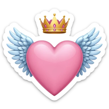 Haz un corazón de este color 💖 con estas alas 🪽 sticker
