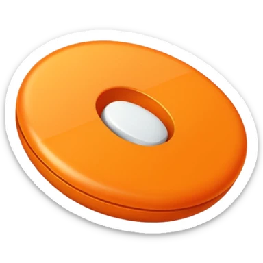 Round orange 30mg adderall with line shadow down center sticker