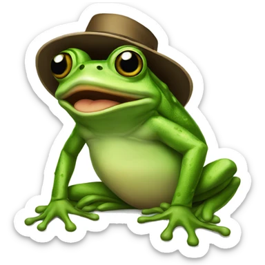 frog dressed like a pimp sticker