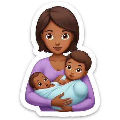 Woman breastfeeding baby  sticker