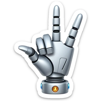 robo finger pount left sticker