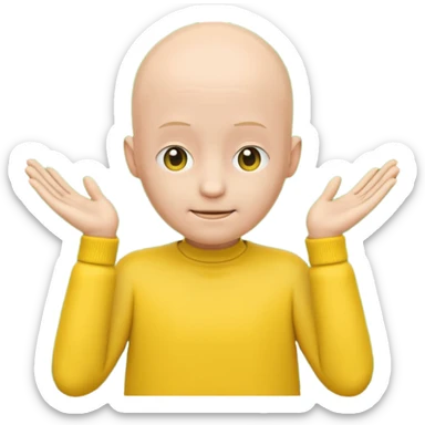 no hair round yellow emoji no finger upp with greenscreen and no body no arms ears sticker