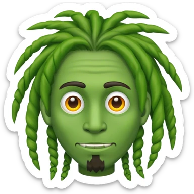  hulk with dreadlocks  sticker