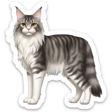 Maine Coon Cat Breed Full Body sticker