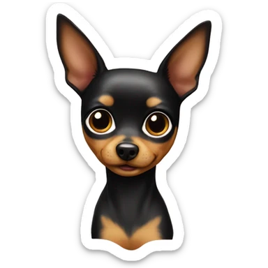 Toy Terrier and girl sticker