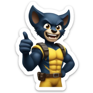 wolverine giving a thumbs up sticker