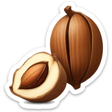 hazelnut split in half sticker