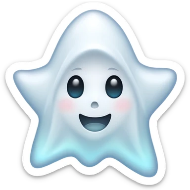 ghost star white sticker