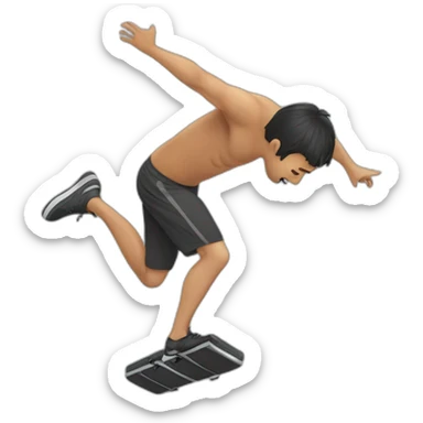 disable man doing backflip sticker