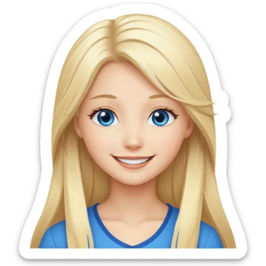 Norwegian beautiful anime lady sticker