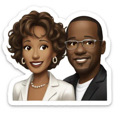 Bobby brown and Whitney Houston  sticker