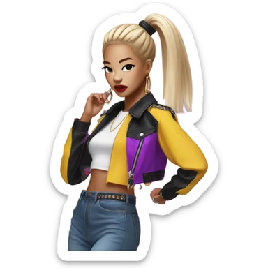 lisa blackpink from born again MV sticker