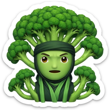 Spiritual ninja broccoli colony sticker