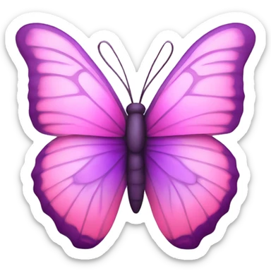 Butterfly pink and purple  sticker
