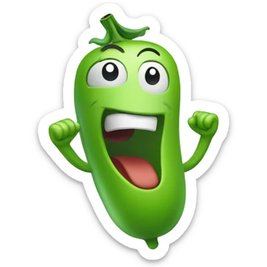 Pea singing karaoke  sticker