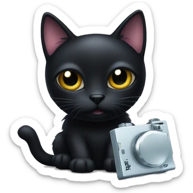 A Black Cat With a psp sticker