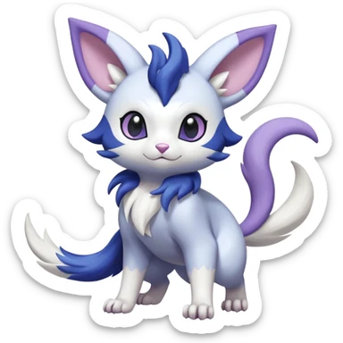 Shiny Furret-Absol-Meowstic-Mienshao-Espeon-Hybrid (Full body) sticker