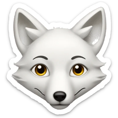 A white fox with 9 big tails  sticker