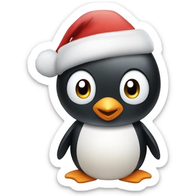 Cute Christmas penguin  sticker