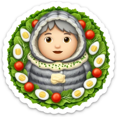 salad herring under a fur coat sticker