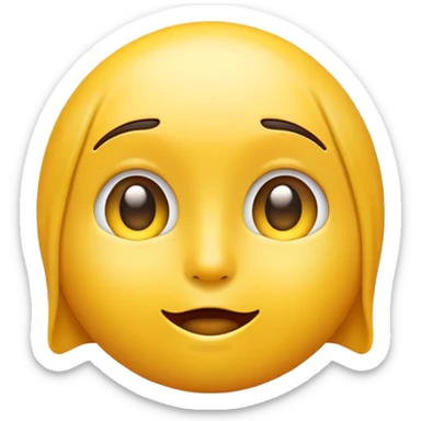 Whispering emoji sticker