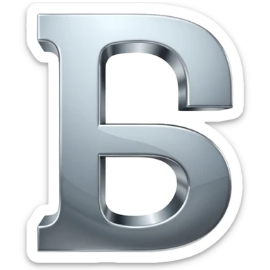 3D логотип буква F sticker