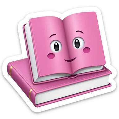 generate an ios genmoji of a pink book that says "IT ENDS WITH US"  sticker