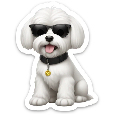 I need a bichon maltese boy with a sunglasses  sticker