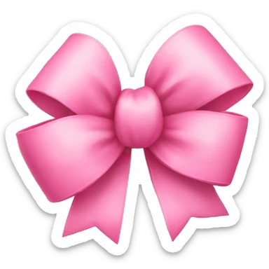 Pink bow heart sticker