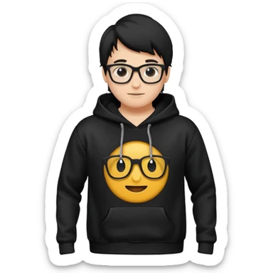 Hoodie with nerd-ish logo sticker