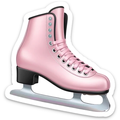 pastel pink ice skates sticker