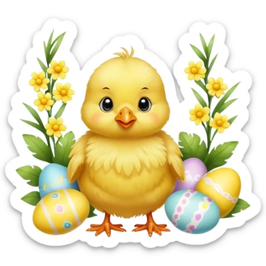 Baby Chick Easter sticker