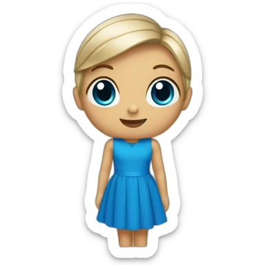 BLUE DRESS  sticker