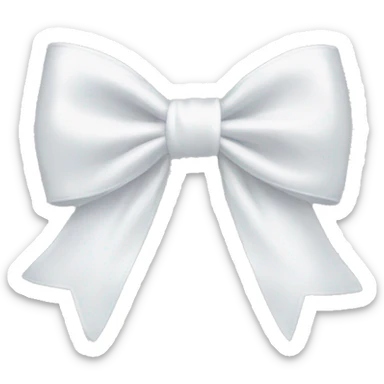 white satin bow sticker