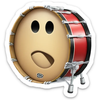 Marching band bass drum sticker