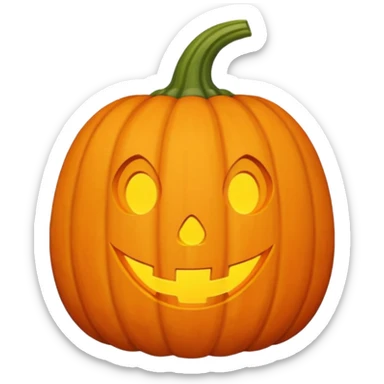 Cute Halloween pumpkin with a smile and 1930s style  sticker