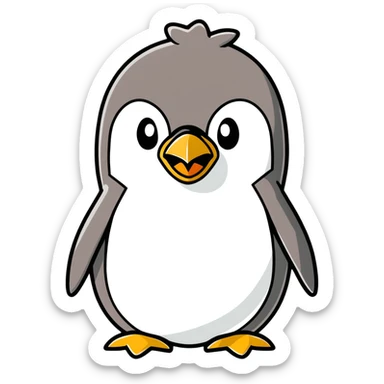 An angry penguin sticker