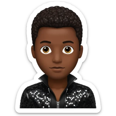 Joel JoJo Hailey from Jodeci/K-Ci & JoJo with dark brown, black sequin outfit sticker