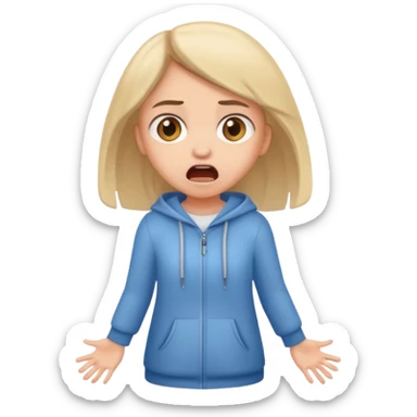 Chica asustada de cuerpo completo  sticker