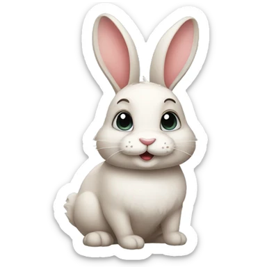 Blushing rabbit sticker