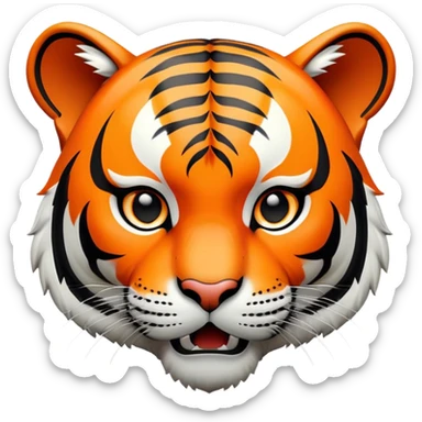 tiger face pointing finger forward for Twitch emote sticker