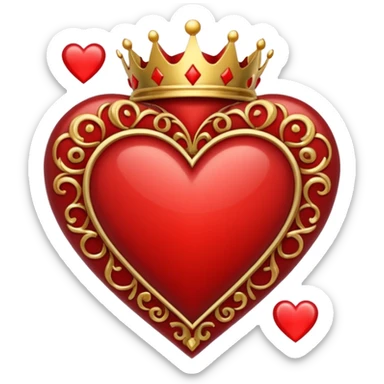 King of Hearts solitary  with out the card only the symbols sticker