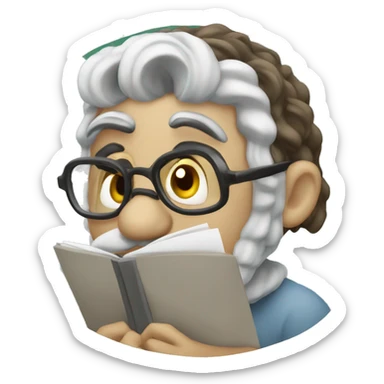 rana estudiando sticker