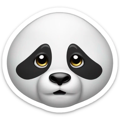 Panda rolling its eyes annoyed sticker